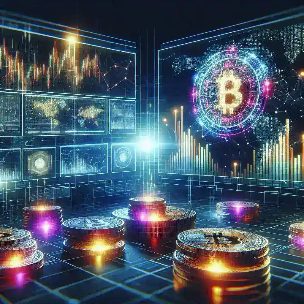 "Tokens digitais para contratos inteligentes no mercado financeiro: gráficos de crescimento e inovação financeira"