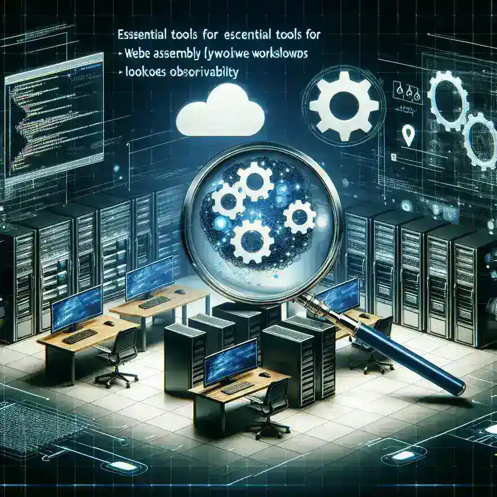 "Infográfico ilustrativo das melhores ferramentas de observabilidade para workloads WebAssembly em 2024, destacando recursos essenciais e comparações de desempenho."