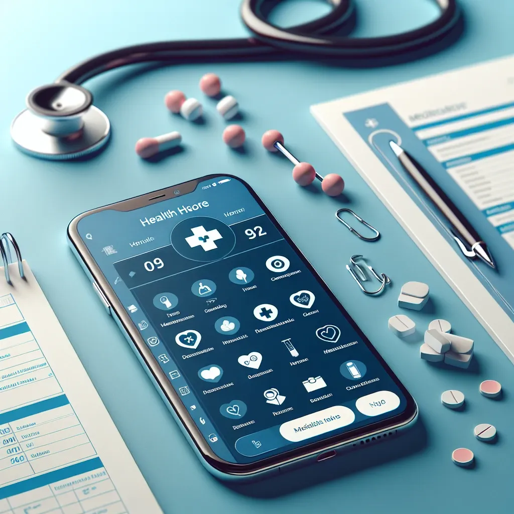 "Interface do novo aplicativo da SUS para histórico eletrônico de saúde, destacando funcionalidades de gerenciamento de dados médicos e acesso ao prontuário digital do paciente."